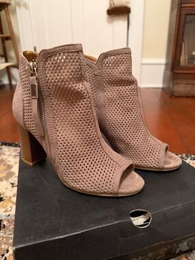 Just Black Suede Sandal Booties